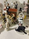 Vintage Wedding Cake Toppers Lot 30 Pieces Bride Groom Lace 50s 60s 70s Decor
