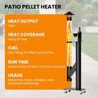 Patio Pellet Heater 71 2 h Wood Pellet Heater Including Thickened Base W  Wheels