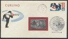 1973 Regina Sask World Curling Championship Cover  999 Silver Stamp Reproduction