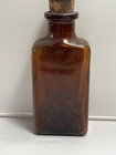 Antique Apothecary Pharmaceutical Rhubarb Compound Glass Bottle Original Label