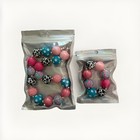 Girls Bubblegum Beaded Jewelry Set Necklace Bracelet Pink Blue Black White