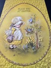 Vintage Hallmark Charmers Easter Card Girl And Bluebirds Unused