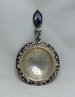 Delft Blauw Antique Silver Tea Bag Strainer And Cup  see All Pics 