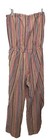 Anthropologie Strapless Jumpsuit Multicolor Striped Wide Leg Boho Summer Romper