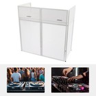 Dj Event Booth Facade Foldable Controller Stand Dj Display Stand Portable White