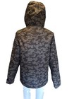 Lands Ends Coat Jacket Youth Large 14 16  Black Camo Hooded Full Zip Outdoor