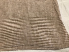 Men Kurta  Brown Striped Button Front Short Sleeve Size 40 Pockets Linen Blend