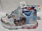 Disney Frozen Girls Light-up Sneakers - Anna   Elsa  Hook   Loop  Toddler Sizes
