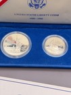 1886-1986 United States Mint Liberty Coins Proof Set Silver Dollar   Half Dollar
