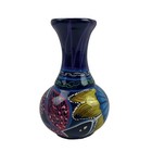 Talavera Pottery Vase Mexican Folk Art Hand Painted Colorful 6   