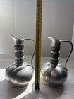 Vintage Haugrud Pewter Norway  335 Pitcher Vase W Handle  Set 2