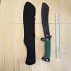 Survival Machete Fixed Blade Knife Stainless Combo Serrated Edge  Sheath