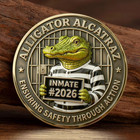 Alligator Alcatraz Ice Challenge Coin Make America Safe Again Funny Collectible