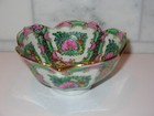 Vintage Asian Rose Medallion Petal Edge Bowl