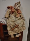 Large 30  Antique Burmese Marionette Puppet Vintage Carved Wood Folk Art Doll