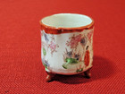 Vintage Small Chinese Asian Porcelain 3-legged Cup W  Scenery