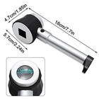 10x Pocket Jewelry Loupe With Led Light Measuring Scale Optical Glass Lens