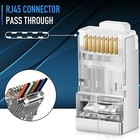30pcs Cat5 Cat6 Shielded Rj45 Pass Through Modular Plug Cable Connector End