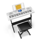 Donner Dek-610s Electronic Keyboard 61 Key With Stand Bench 249 Rhythm 249 Tones