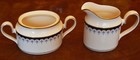 Vintage Consort Minton China Lg  Sugar   Creamer Set  No Lid Cobalt Blue   Gold