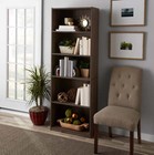 71  Tall Adjustable 5-shelf Wood Bookcase Storage Shelving Book Wide Bookshelf