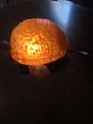 Vtg Turtle Lamp With Amber Tiffany Style Glass  Brass Base Tortoise Night Light