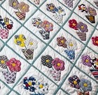 Antique Appliqu   Floral Quilt  Excellent Condition  1920s  Wonderful For Charity
