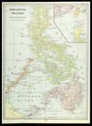 Antique Phillipine Islands Map Philippines Wall Art Luzon Mindanao Vintage
