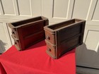 Set Of Four Vintage Singer Treadle Sewing Machine Wood Drawers With Frames