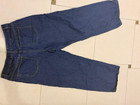 Women   s Shein Blue Wide Leg Jeans Denim Pants Casual Size Xl New