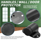 Floor Mount Door Stopper  Heavy Duty Door Stop Flat Black Doorstop With Rubber B