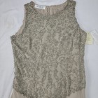 Jkara New York Women s Dress Sz 8 Beige Beaded Chiffon Mother Bride Wedding  180