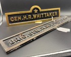 Ww2 Brigadier General Flag Desk   Door Name Plates Hickam Field Pearl Harbor
