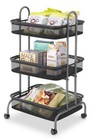 Metal   Mesh 3-tier Cart - Gunmetal Gray