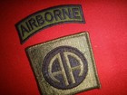 2 Vietnam War Subdued Patches  Airborne Arc   Us 82nd Airborne Division Patch