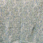 Vintage Handmade Crocheted Baby Blanket 34  Square And New Born Beanie Cap Blue