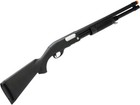 S t M870 Type Full Metal Spring Airsoft Training Shotgun - Standard - Black