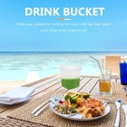 Clear Plastic Bucket With Lid And Handle 3 75in Square Food Container For Mil   