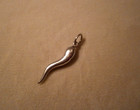 Vintage 925 Sterling Silver Cornicello Italian Horn Charm Pendant Small 3 28 Gr