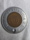 1948-d Encased Wheat Penny Washington Dc Souvenir Token Keep Me Luck
