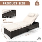 Outdoor Pe Wicker Chaise Lounge Set Of 2 patio Rattan Wicker Chaise Lounge Chair