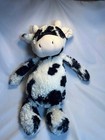 Jellycat Bashful Calf Cow Plush 12  Medium Black White Stuffed Animal