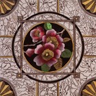 Antique Pottery Tile Arts Crafts Flower Design Circa 1880s