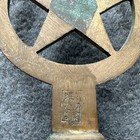 Banner Finial Russian Flag Chrome   Brass   Soviet Propaganda Star 11    Signed 