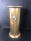Antique Brass Umbrella Cane Holder Stand With Lion Head Handles Solid Brass