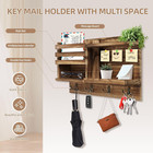 Key Holder Wall Mount  Solid Wood Key And Mail Organizer For Wall self Adhesive