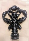 2 Cast Iron Victorian Style 5 25   Black Finial Fence Topper   25  Opening 