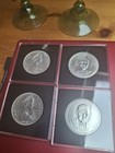 4 X Isle Of Man Uncirculated 1974 Churchill Commemorative Crown Coins In Cases