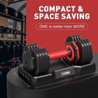 Adjustable Dumbbells 25 55lbs Home Gym Exercise Fitness Full Body Workout Black