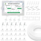 26ft Silicone Airline Tubing Kit For Aquarium - Air Pump  Valves  Connectors   S